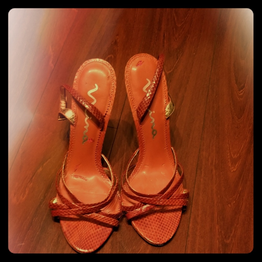 Orange Wedge Sandal